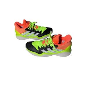 Adidas Harden Stepback Mens 11.5 Basketball Shoe Black Coral Neon Green EF9890
